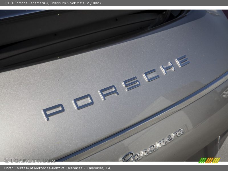 Platinum Silver Metallic / Black 2011 Porsche Panamera 4