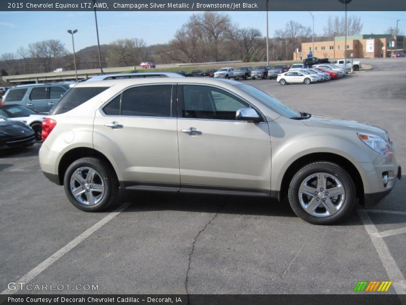 Champagne Silver Metallic / Brownstone/Jet Black 2015 Chevrolet Equinox LTZ AWD