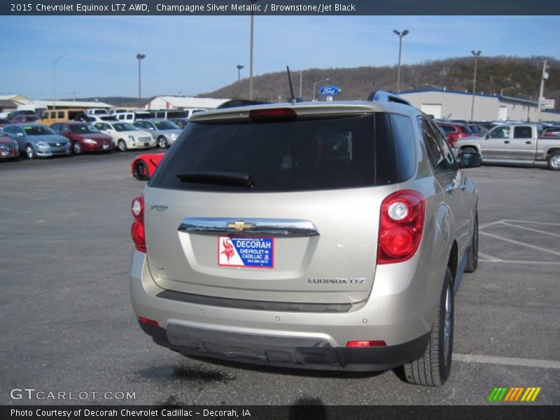 Champagne Silver Metallic / Brownstone/Jet Black 2015 Chevrolet Equinox LTZ AWD