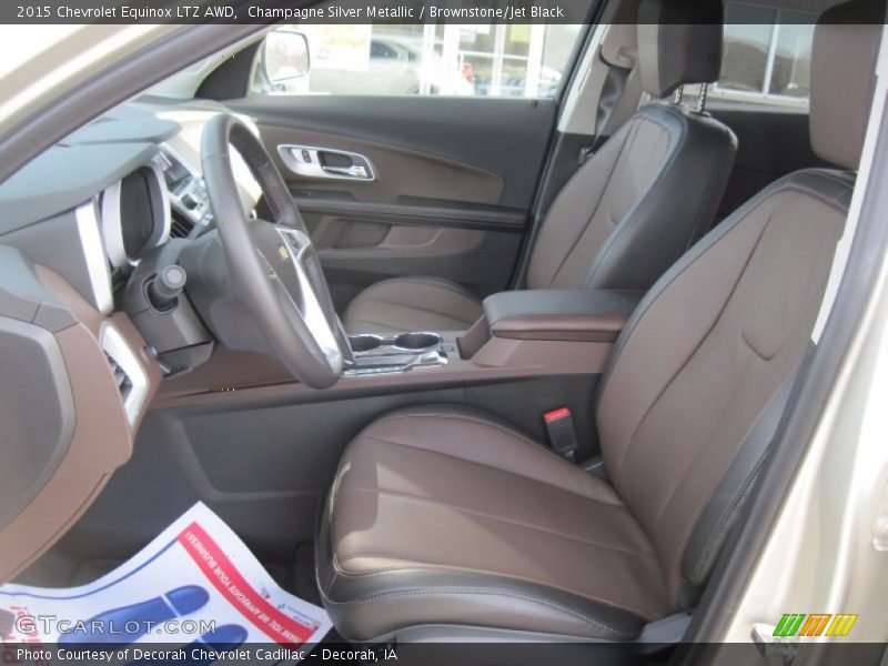 Champagne Silver Metallic / Brownstone/Jet Black 2015 Chevrolet Equinox LTZ AWD