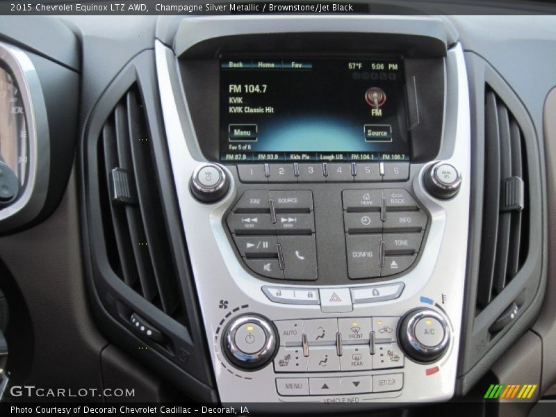 Champagne Silver Metallic / Brownstone/Jet Black 2015 Chevrolet Equinox LTZ AWD