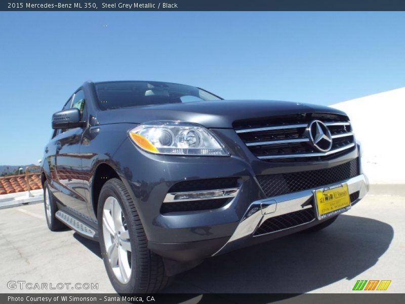 Steel Grey Metallic / Black 2015 Mercedes-Benz ML 350