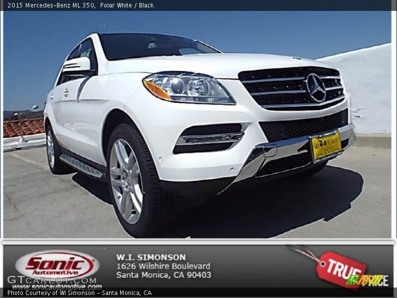 Polar White / Black 2015 Mercedes-Benz ML 350