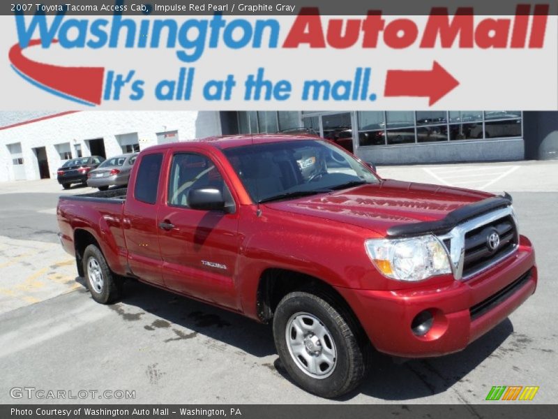 Impulse Red Pearl / Graphite Gray 2007 Toyota Tacoma Access Cab