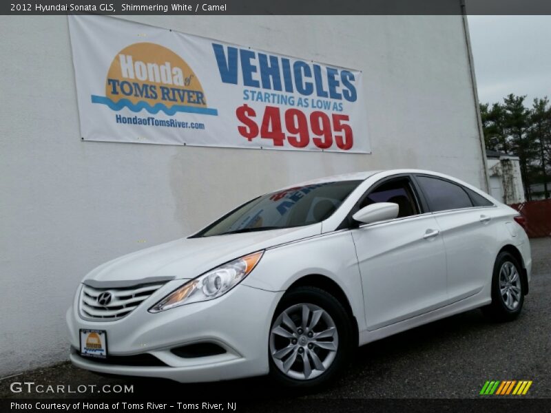 Shimmering White / Camel 2012 Hyundai Sonata GLS
