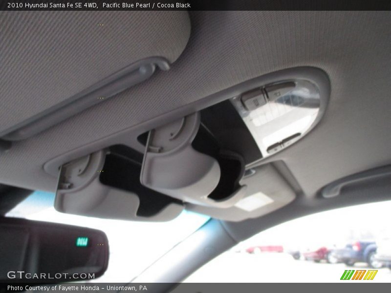 Pacific Blue Pearl / Cocoa Black 2010 Hyundai Santa Fe SE 4WD