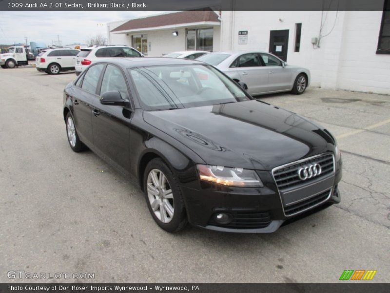 Brilliant Black / Black 2009 Audi A4 2.0T Sedan