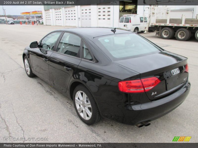 Brilliant Black / Black 2009 Audi A4 2.0T Sedan