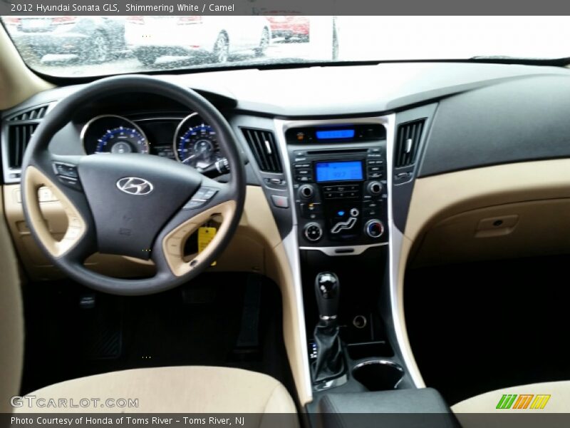 Shimmering White / Camel 2012 Hyundai Sonata GLS
