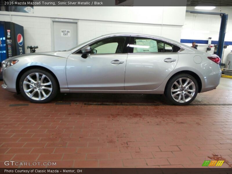 Sonic Silver Metallic / Black 2016 Mazda Mazda6 Touring