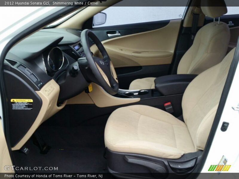 Shimmering White / Camel 2012 Hyundai Sonata GLS