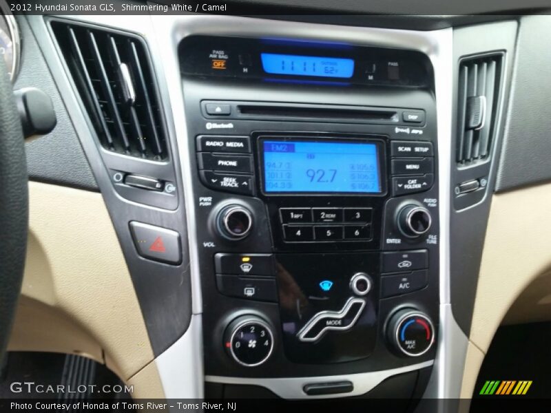 Shimmering White / Camel 2012 Hyundai Sonata GLS