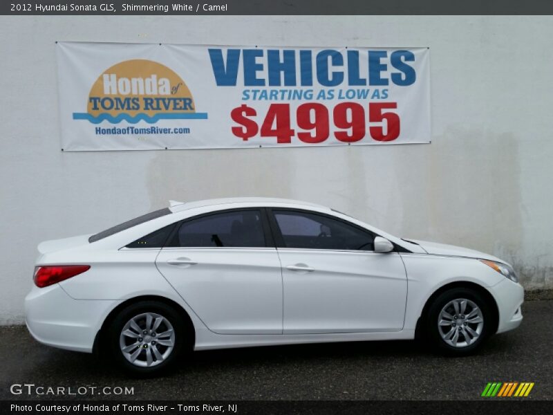 Shimmering White / Camel 2012 Hyundai Sonata GLS