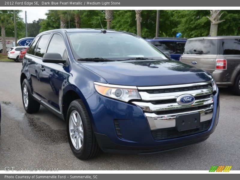 Dark Blue Pearl Metallic / Medium Light Stone 2012 Ford Edge SE