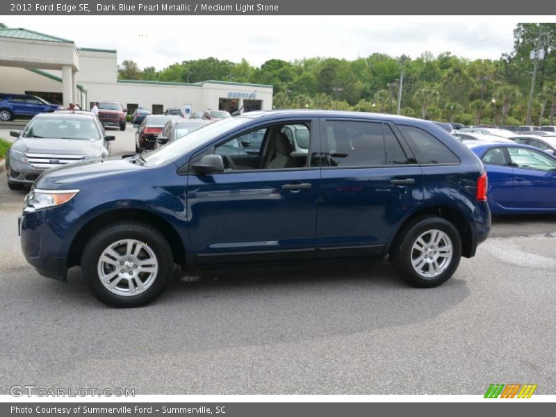 Dark Blue Pearl Metallic / Medium Light Stone 2012 Ford Edge SE