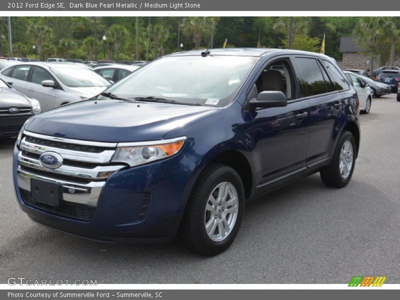Dark Blue Pearl Metallic / Medium Light Stone 2012 Ford Edge SE