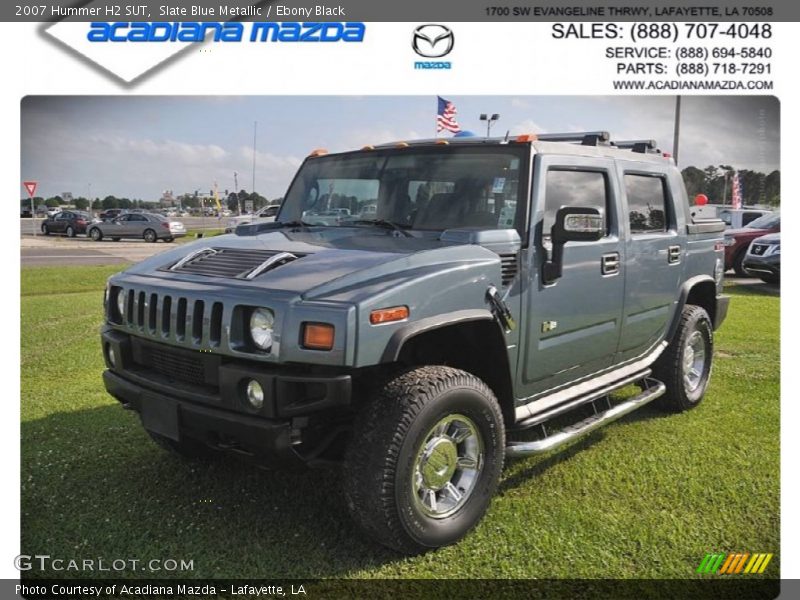 Slate Blue Metallic / Ebony Black 2007 Hummer H2 SUT
