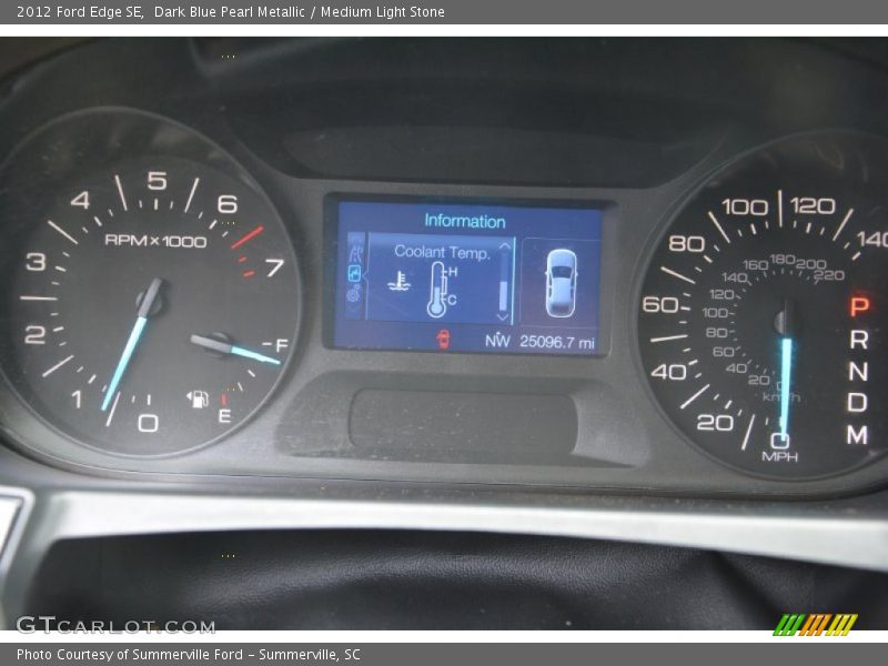 Dark Blue Pearl Metallic / Medium Light Stone 2012 Ford Edge SE