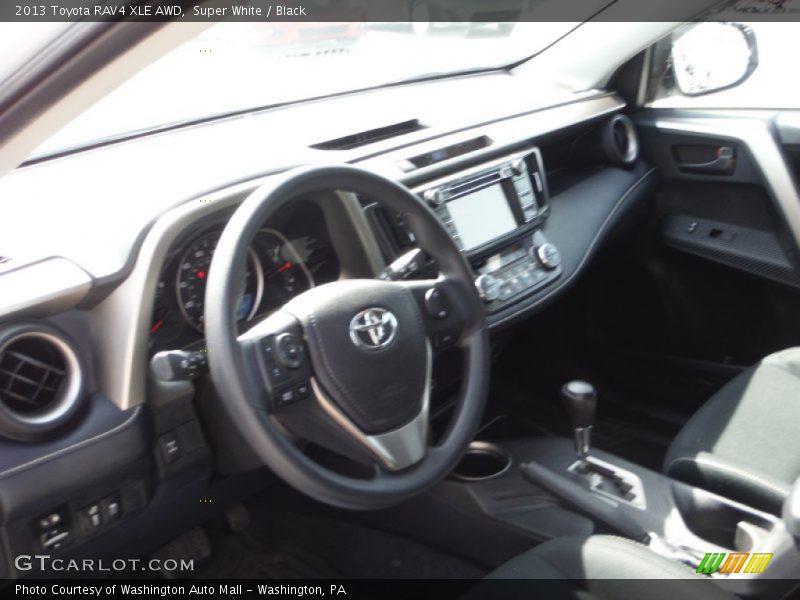 Super White / Black 2013 Toyota RAV4 XLE AWD