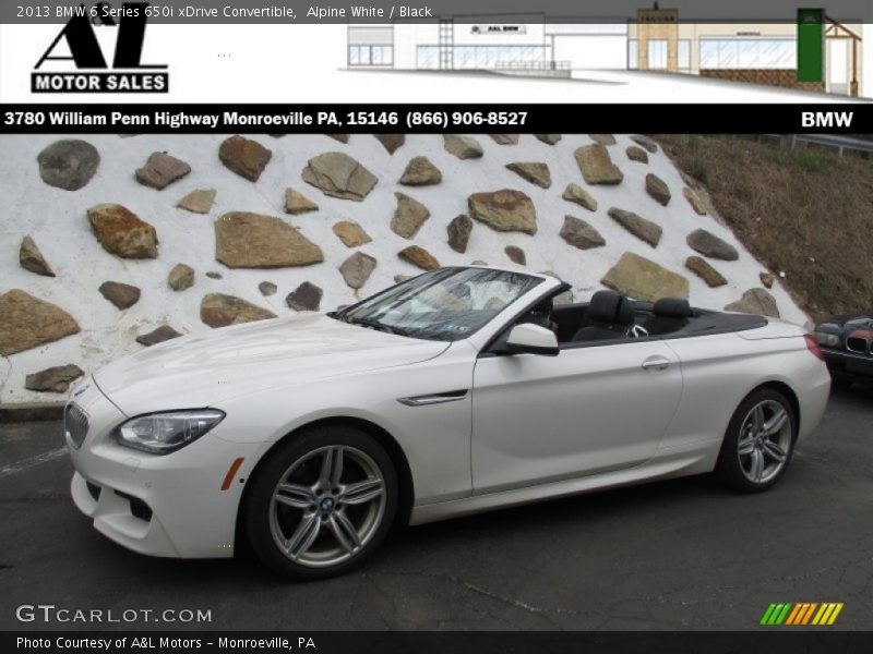 Alpine White / Black 2013 BMW 6 Series 650i xDrive Convertible