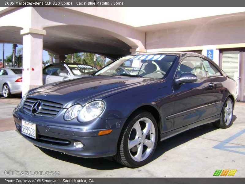 Cadet Blue Metallic / Stone 2005 Mercedes-Benz CLK 320 Coupe