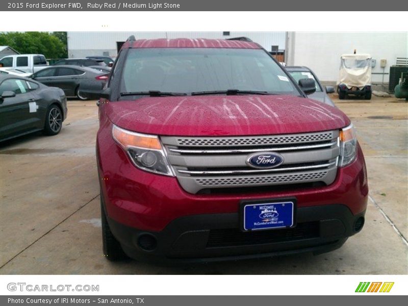 Ruby Red / Medium Light Stone 2015 Ford Explorer FWD
