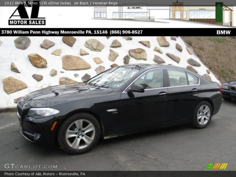 Jet Black / Venetian Beige 2012 BMW 5 Series 528i xDrive Sedan