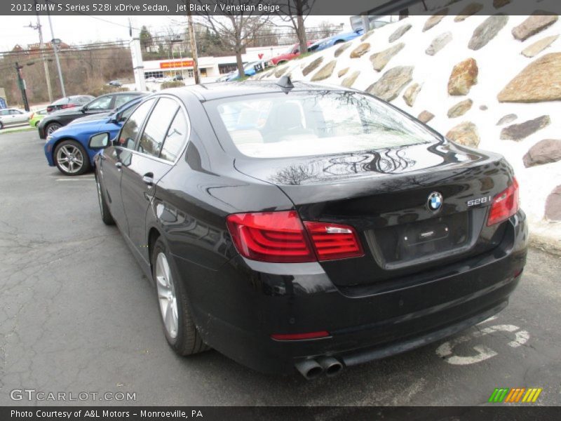 Jet Black / Venetian Beige 2012 BMW 5 Series 528i xDrive Sedan