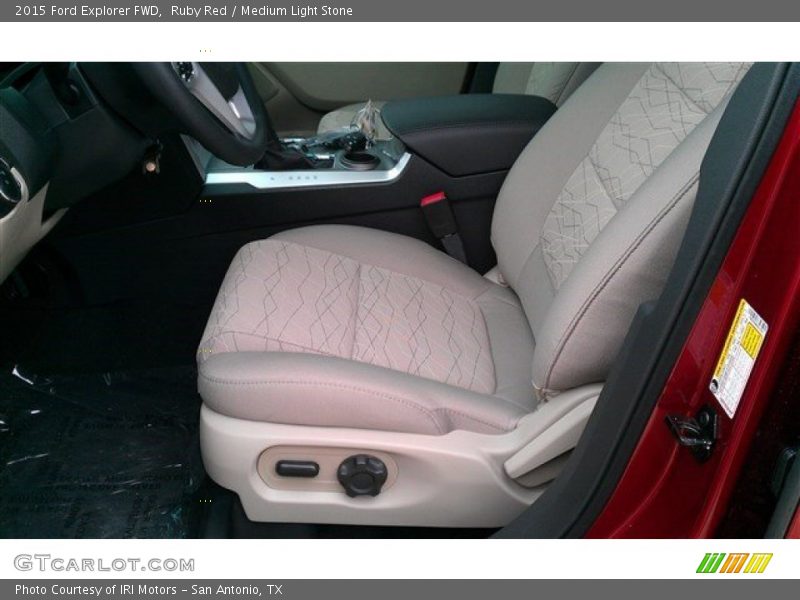 Ruby Red / Medium Light Stone 2015 Ford Explorer FWD