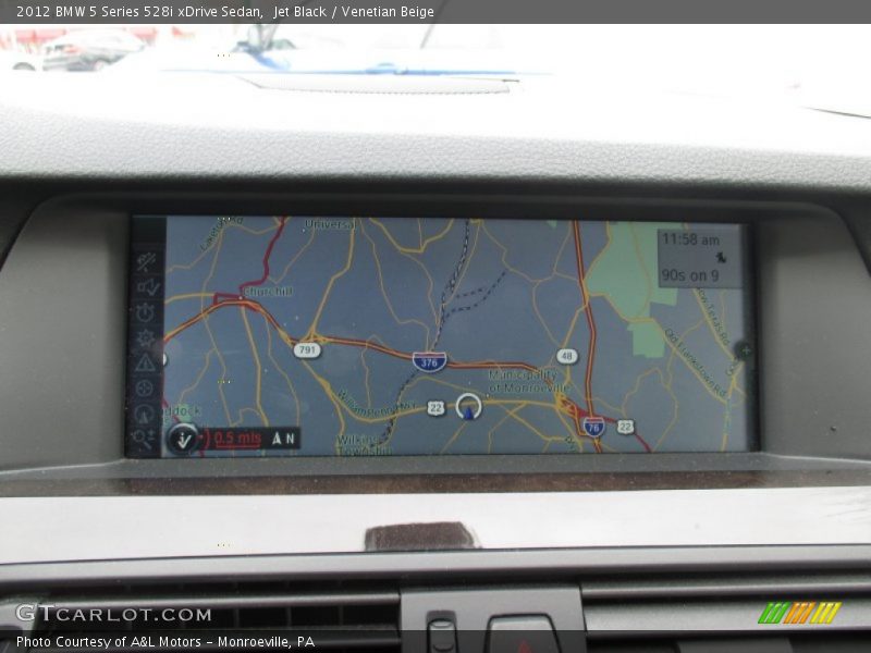 Jet Black / Venetian Beige 2012 BMW 5 Series 528i xDrive Sedan