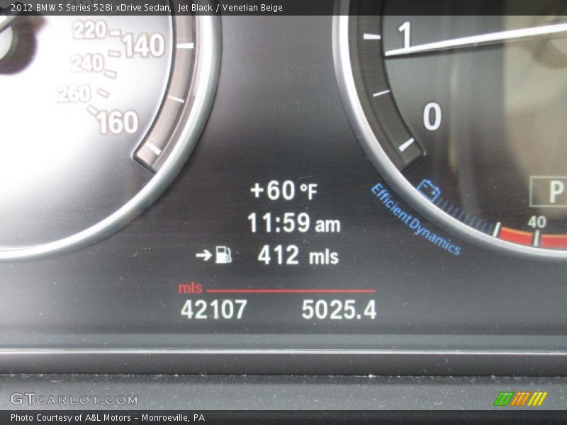 Jet Black / Venetian Beige 2012 BMW 5 Series 528i xDrive Sedan