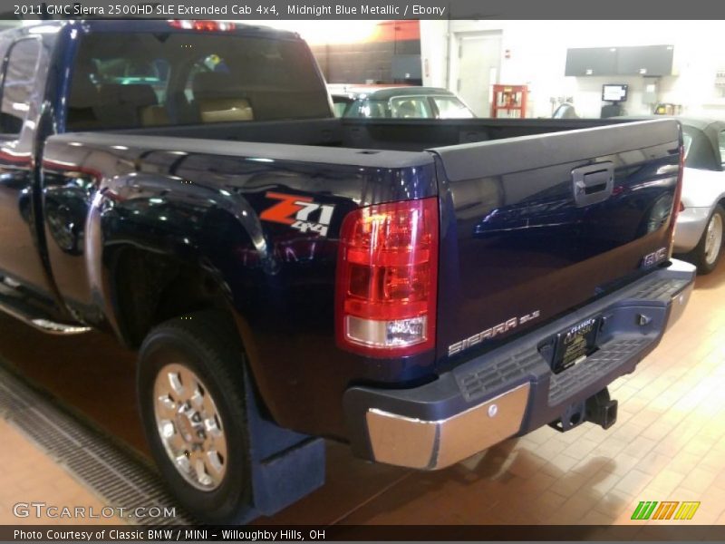Midnight Blue Metallic / Ebony 2011 GMC Sierra 2500HD SLE Extended Cab 4x4