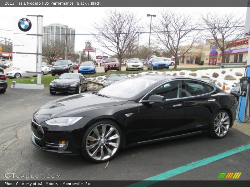 Black / Black 2013 Tesla Model S P85 Performance