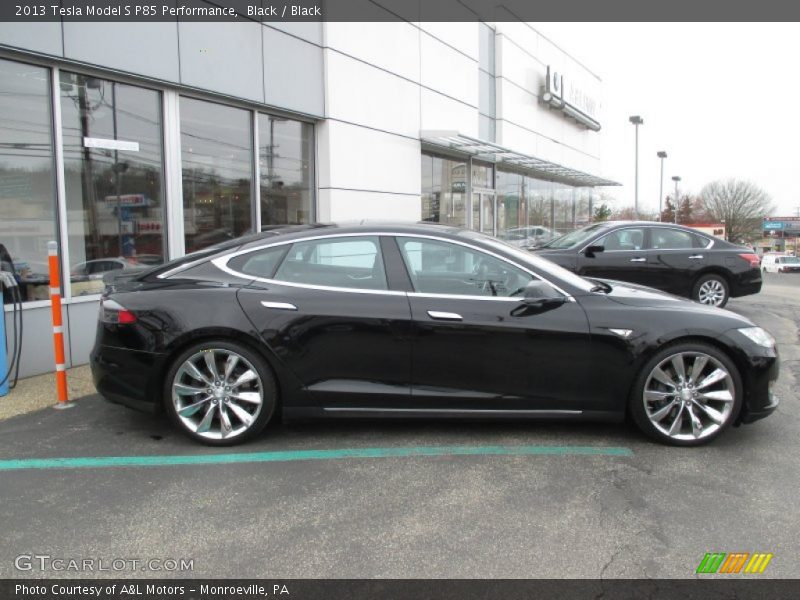 Black / Black 2013 Tesla Model S P85 Performance