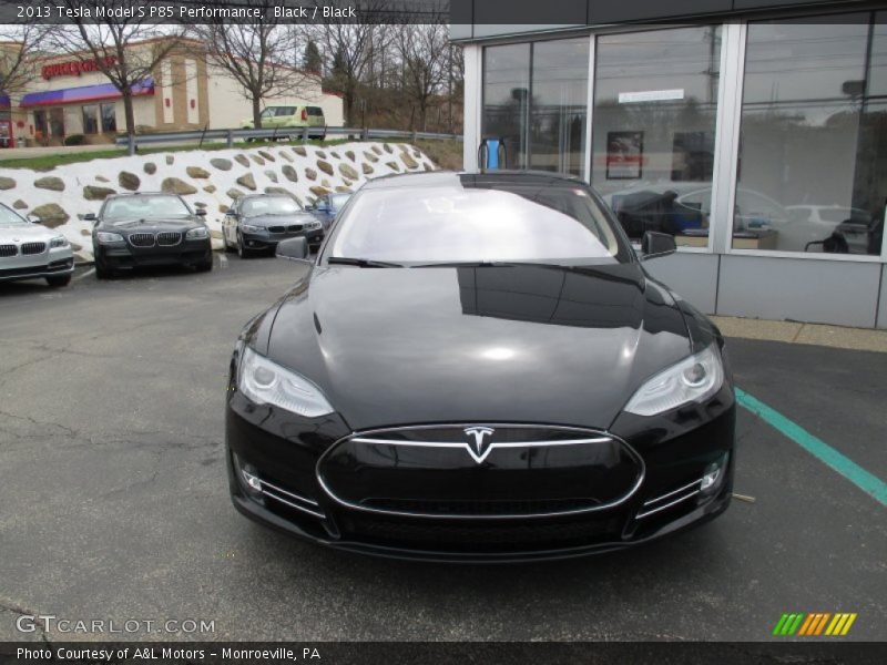 Black / Black 2013 Tesla Model S P85 Performance