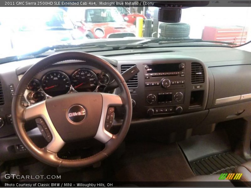 Midnight Blue Metallic / Ebony 2011 GMC Sierra 2500HD SLE Extended Cab 4x4