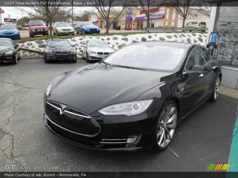 Black / Black 2013 Tesla Model S P85 Performance