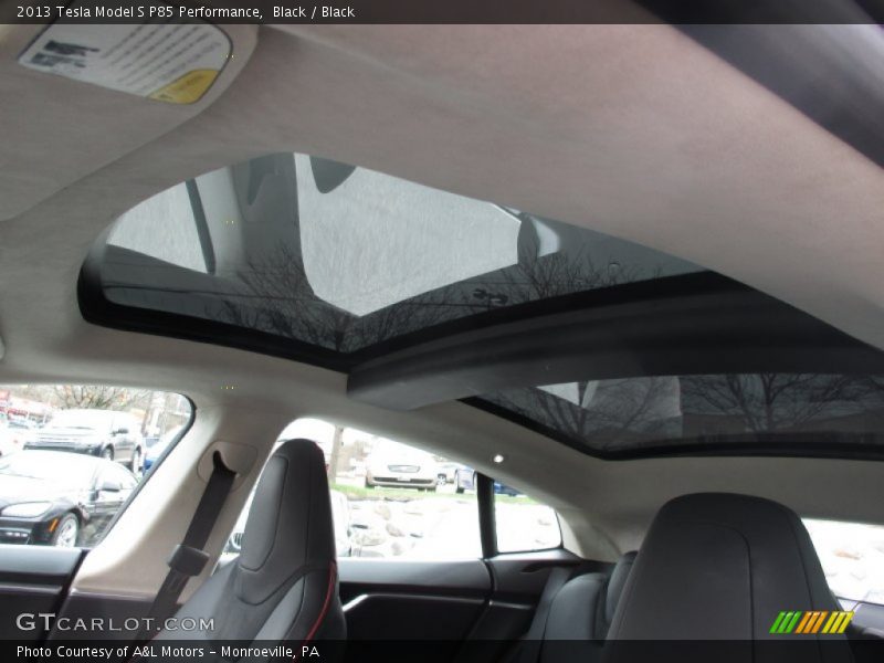Sunroof of 2013 Model S P85 Performance