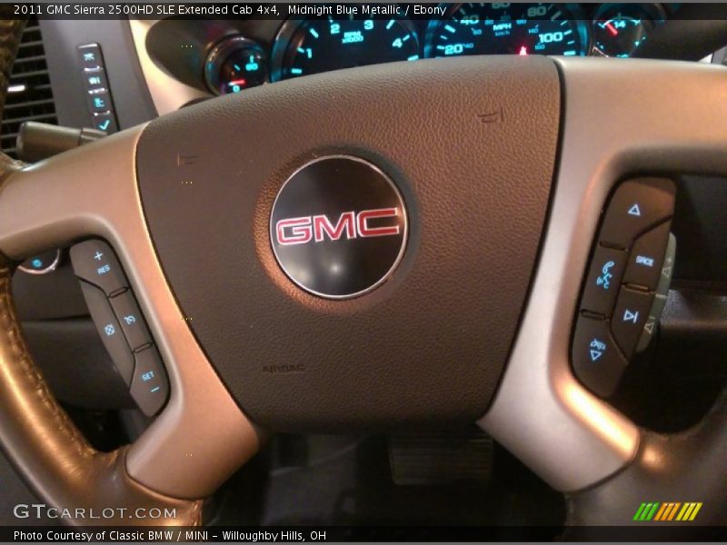 Midnight Blue Metallic / Ebony 2011 GMC Sierra 2500HD SLE Extended Cab 4x4