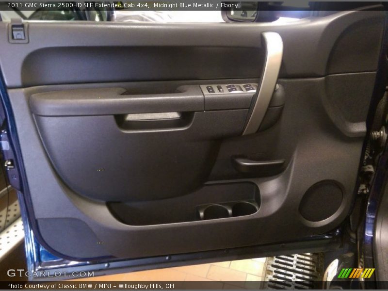 Midnight Blue Metallic / Ebony 2011 GMC Sierra 2500HD SLE Extended Cab 4x4