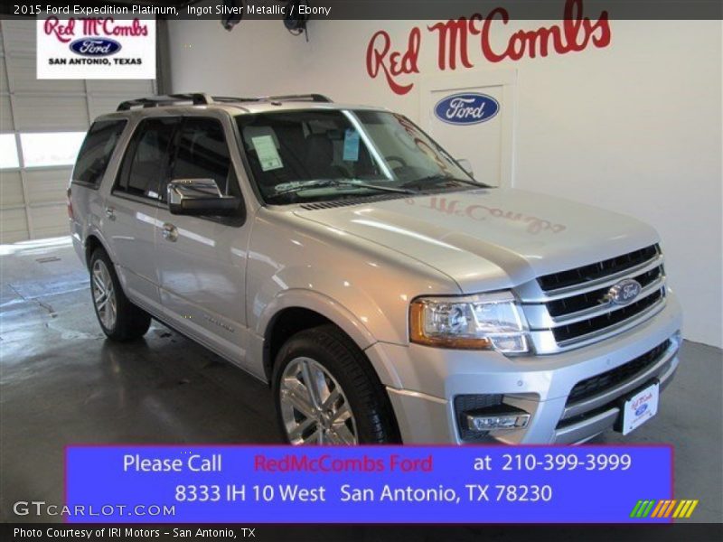 Ingot Silver Metallic / Ebony 2015 Ford Expedition Platinum