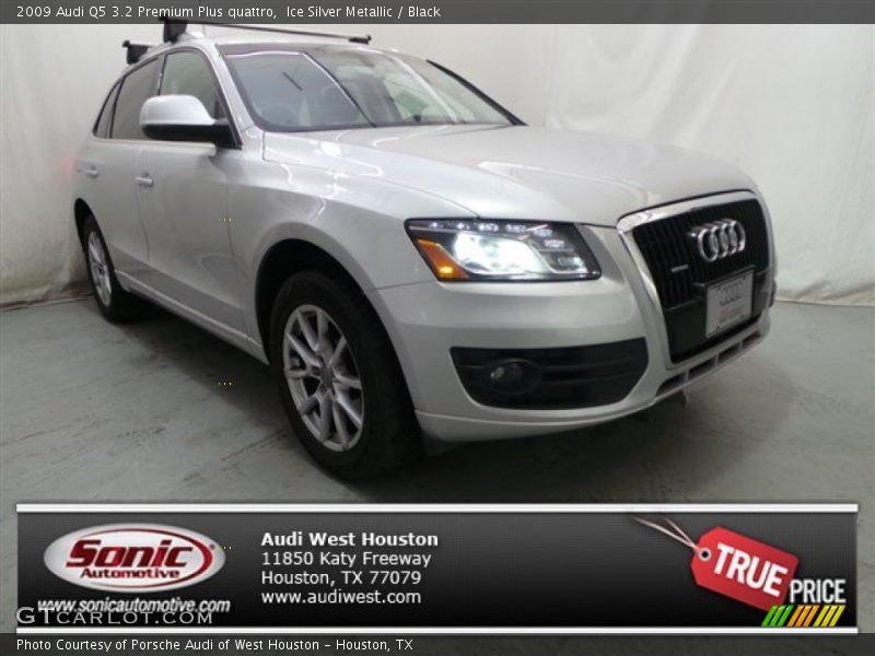 Ice Silver Metallic / Black 2009 Audi Q5 3.2 Premium Plus quattro