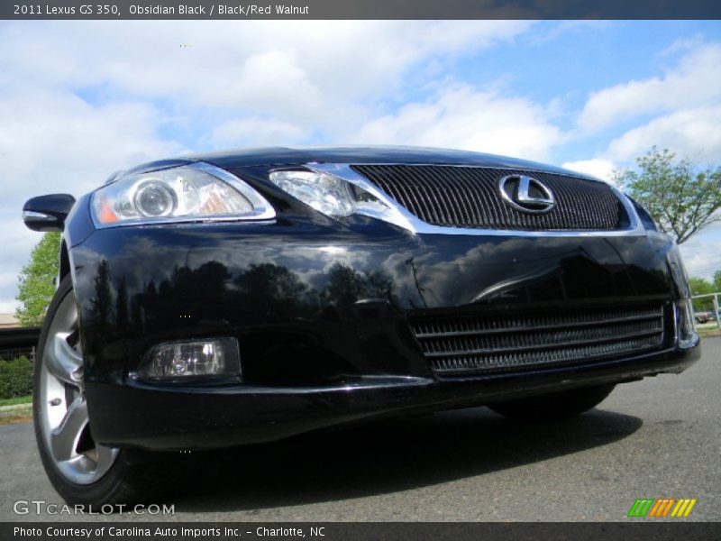 Obsidian Black / Black/Red Walnut 2011 Lexus GS 350
