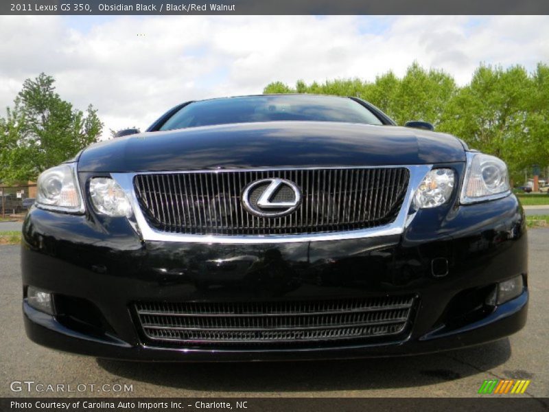 Obsidian Black / Black/Red Walnut 2011 Lexus GS 350