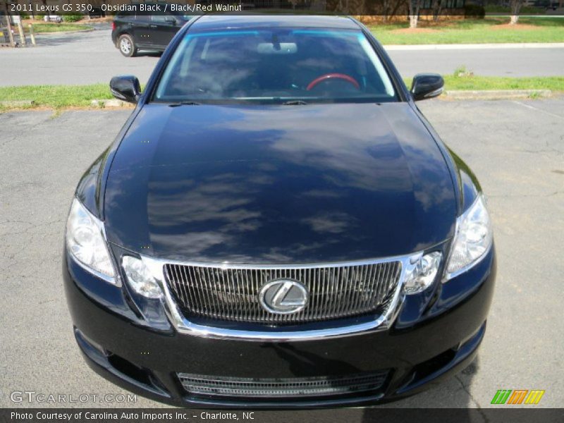 Obsidian Black / Black/Red Walnut 2011 Lexus GS 350