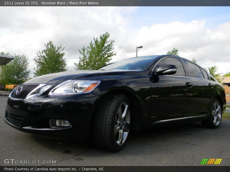 Obsidian Black / Black/Red Walnut 2011 Lexus GS 350