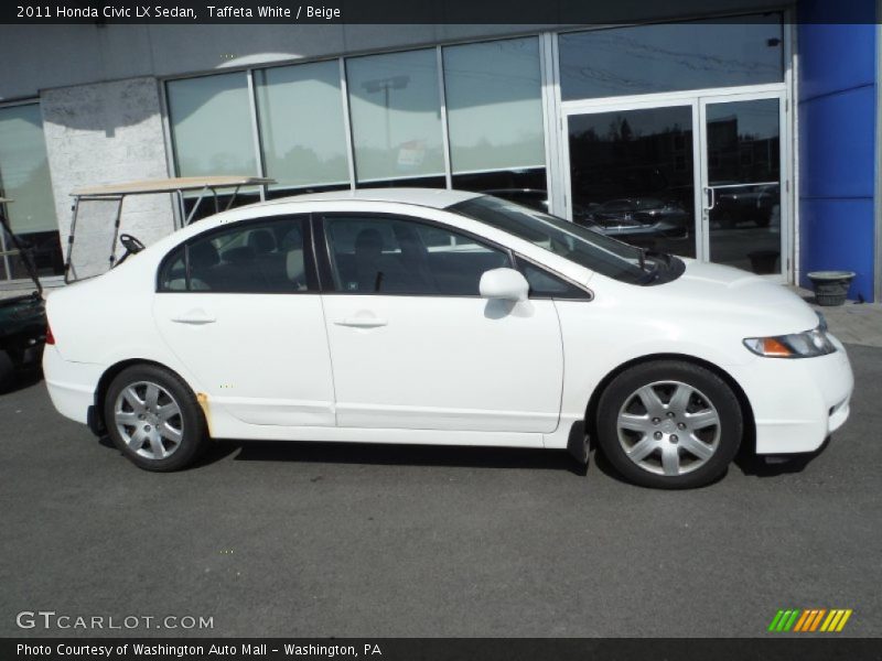 Taffeta White / Beige 2011 Honda Civic LX Sedan