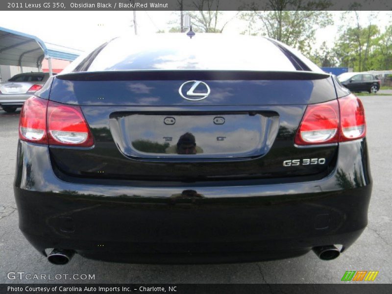 Obsidian Black / Black/Red Walnut 2011 Lexus GS 350