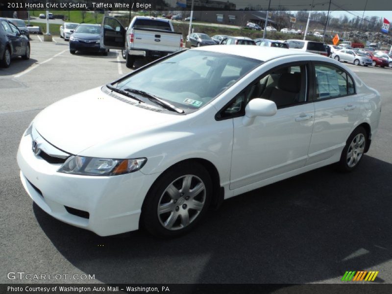 Taffeta White / Beige 2011 Honda Civic LX Sedan