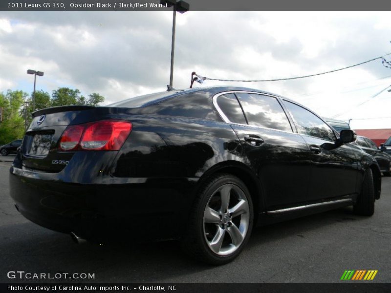Obsidian Black / Black/Red Walnut 2011 Lexus GS 350